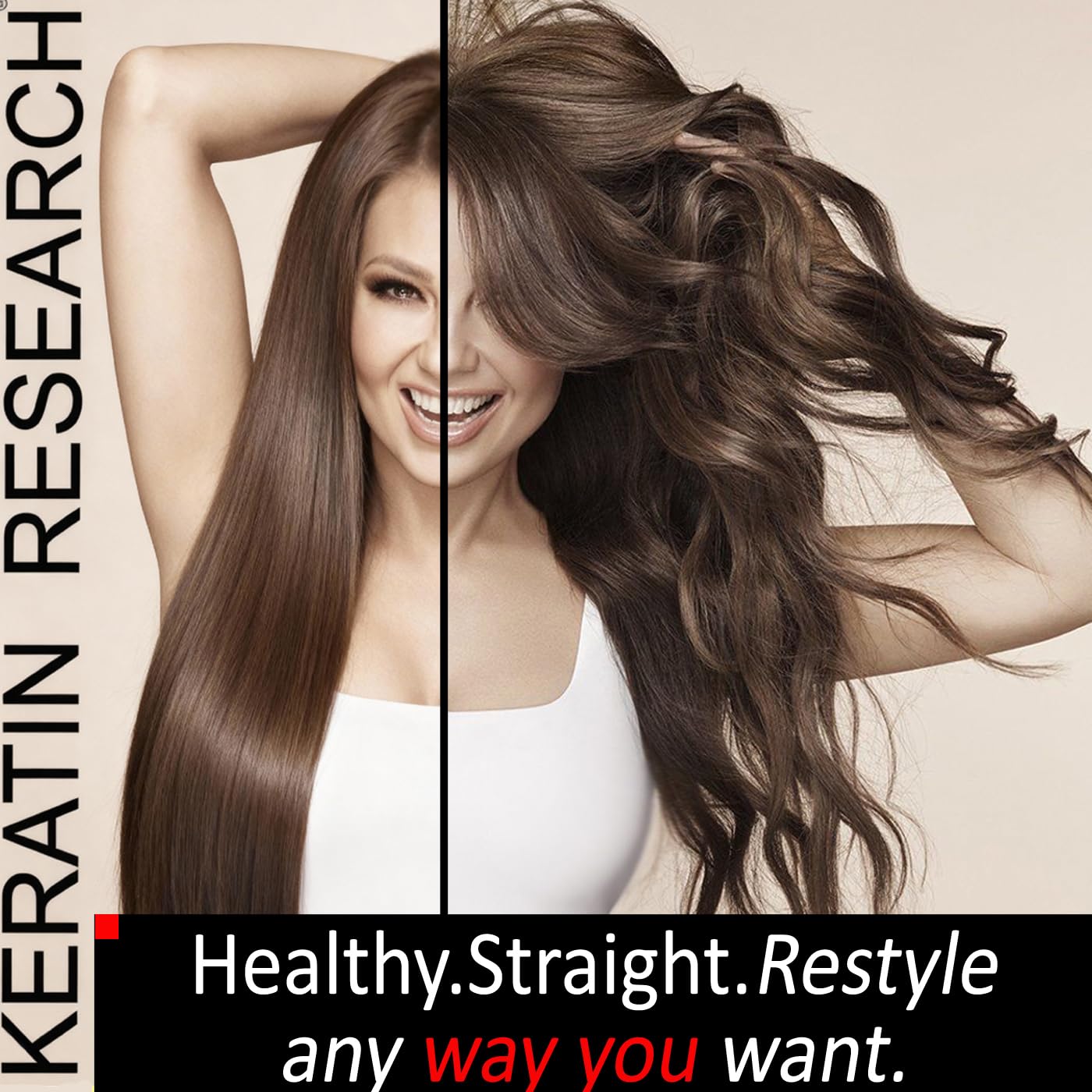 KERATIN RESEARCH aplicación profesional en casa para cabello liso y suave