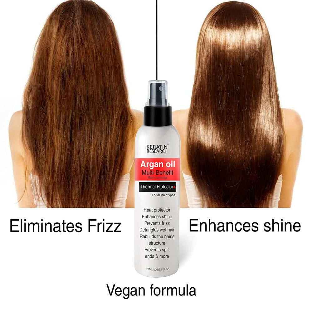 KERATIN RESEARCH protector térmico: control del encrespamiento para cabello liso.