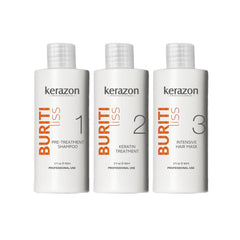 Kerazon Professional Buriti Liss kit: botella de 60 ml para tratamiento capilar en casa.
