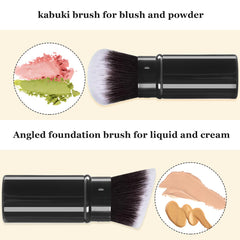 Keriloo brocha Kabuki, cuerpo de aluminio reciclado y duradero