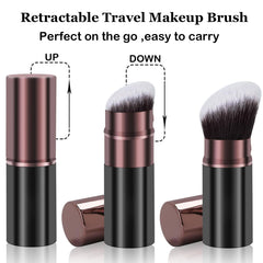 Keriloo Kabuki Retráctil, diseño compacto perfecto para viajes y bolsos.