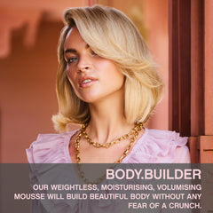 BODY.BUILDER facilita aplicación suave en manos para crear cuerpo duradero.