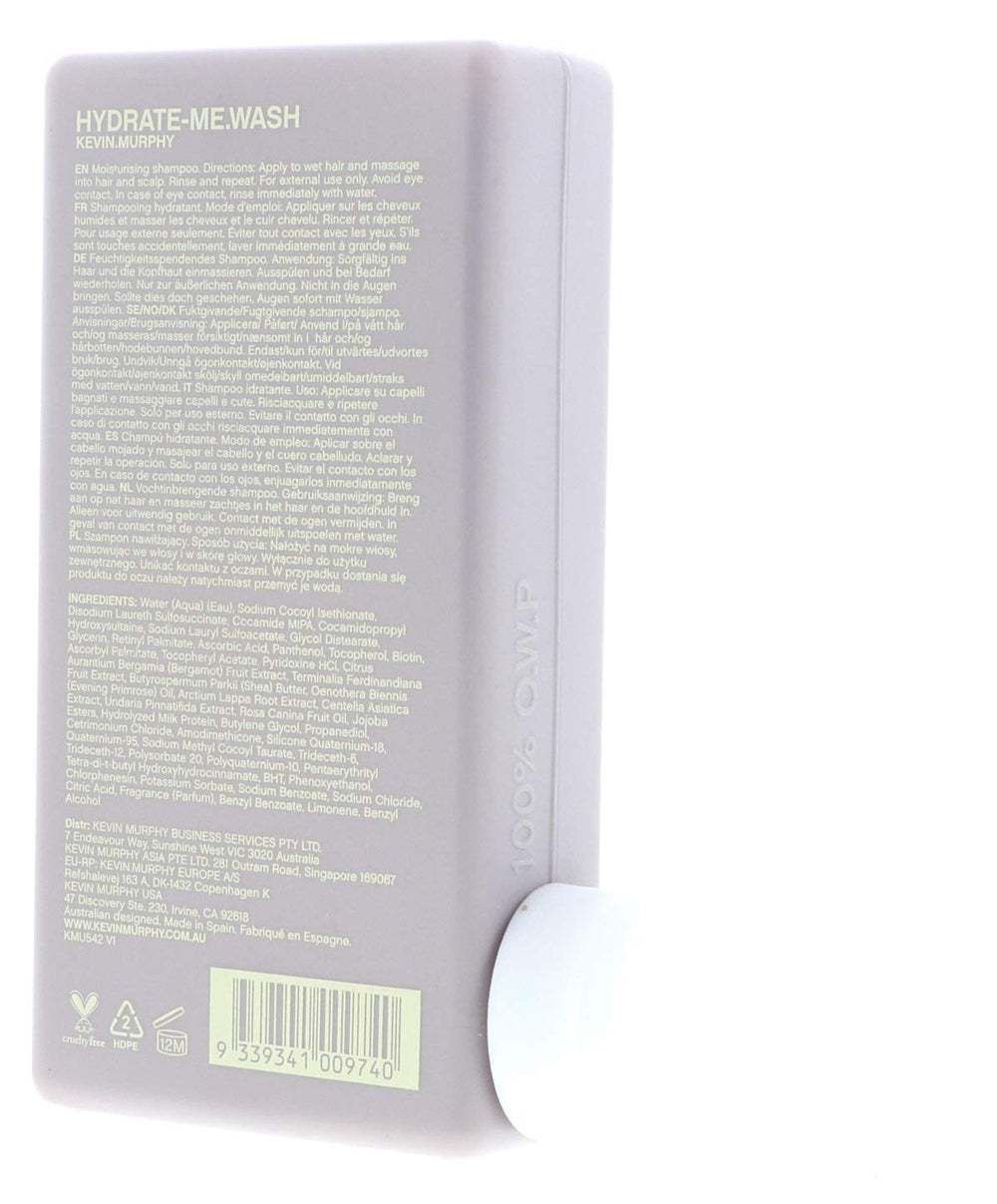 Kevin Murphy Hydrate Me Wash: ideal para viaje, tamaño práctico y cuidado diario.
