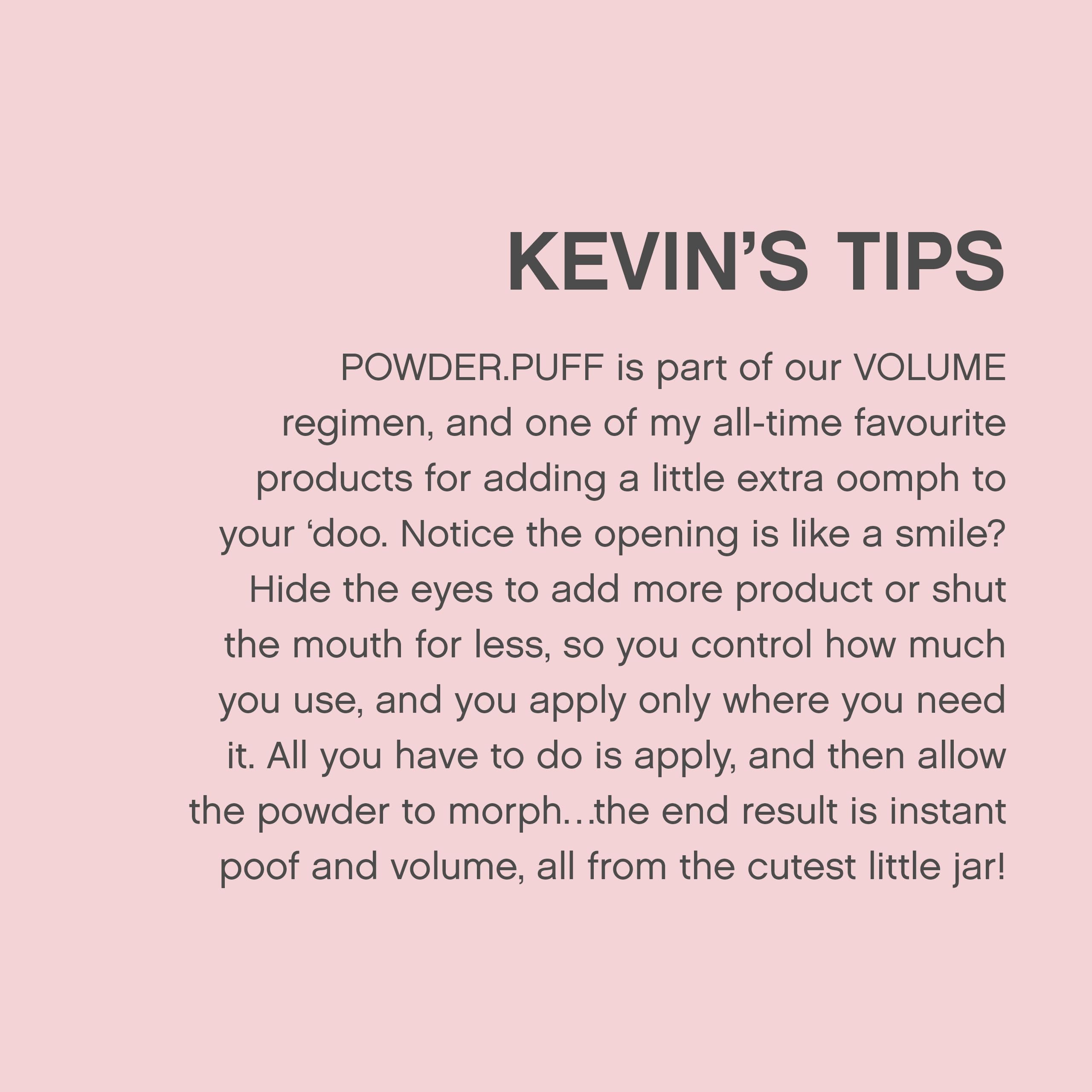 Kevin Murphy Polvo Puff: peinados express con efecto voluminizante.