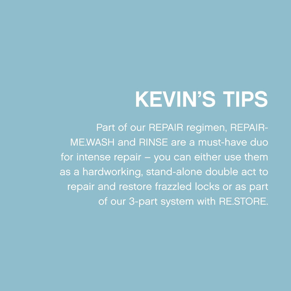 KEVIN.MURPHY REPAIR-ME.RINSE brillo y facilita peinado diario.