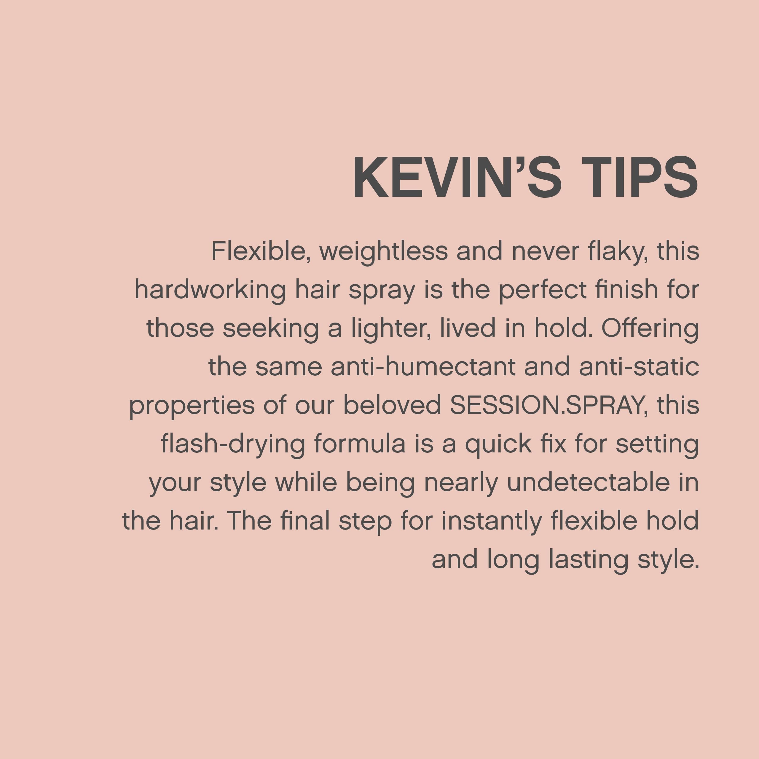 KEVIN.MURPHY SESSION.SPRAY FLEX botánicos de elasticidad para cabello suave