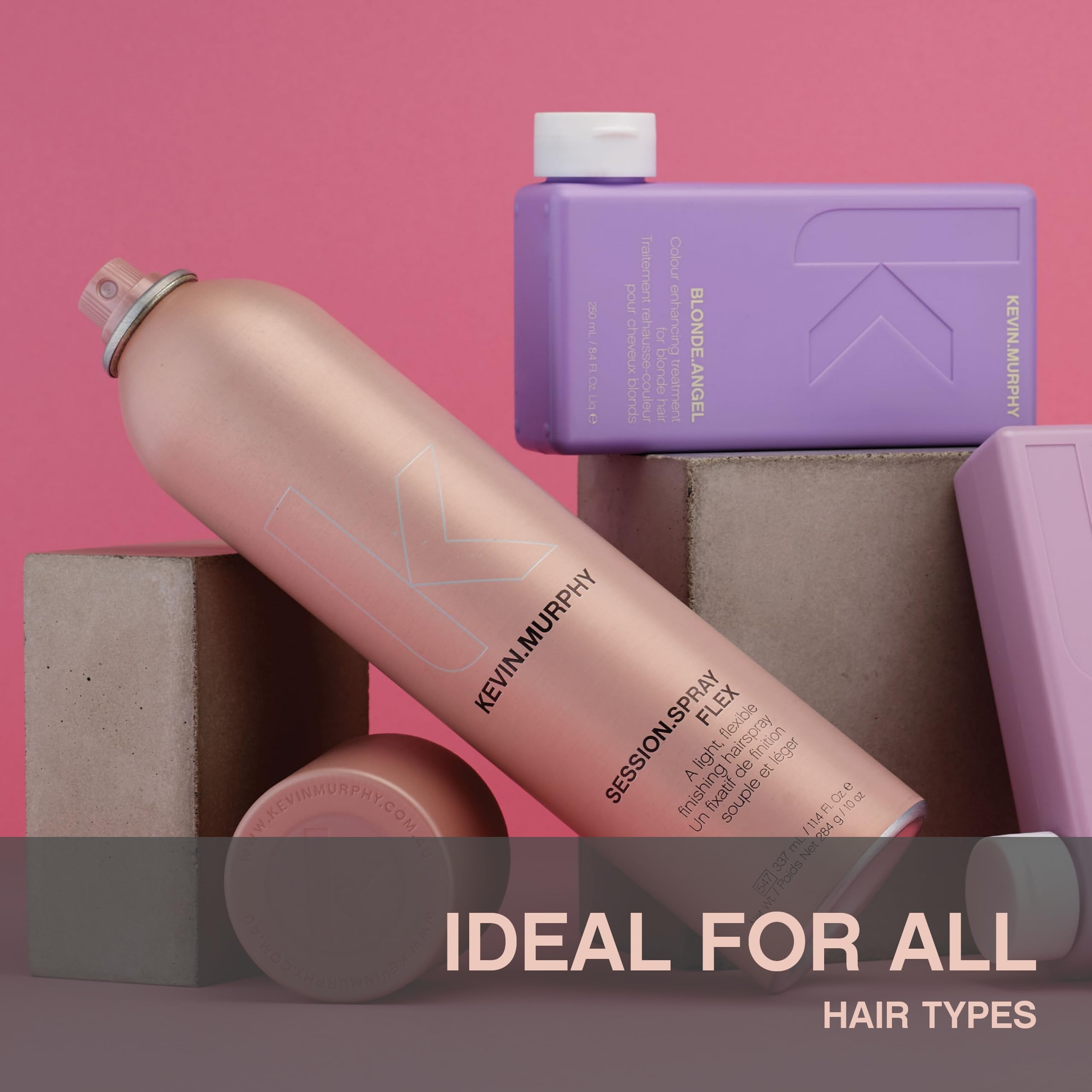KEVIN.MURPHY SESSION.SPRAY FLEX brillo natural sin residuos ni copos