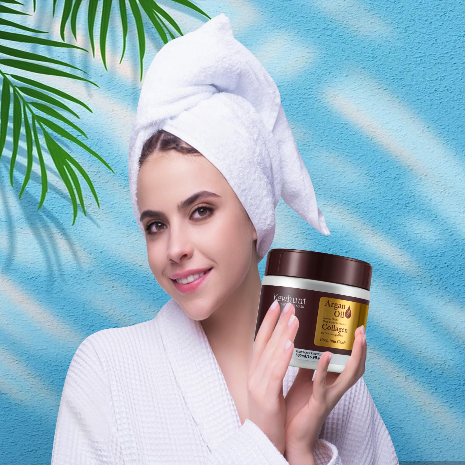 Kewhunt Mascarilla Capilar aplicación con las manos, rutina de cuidado cómodo