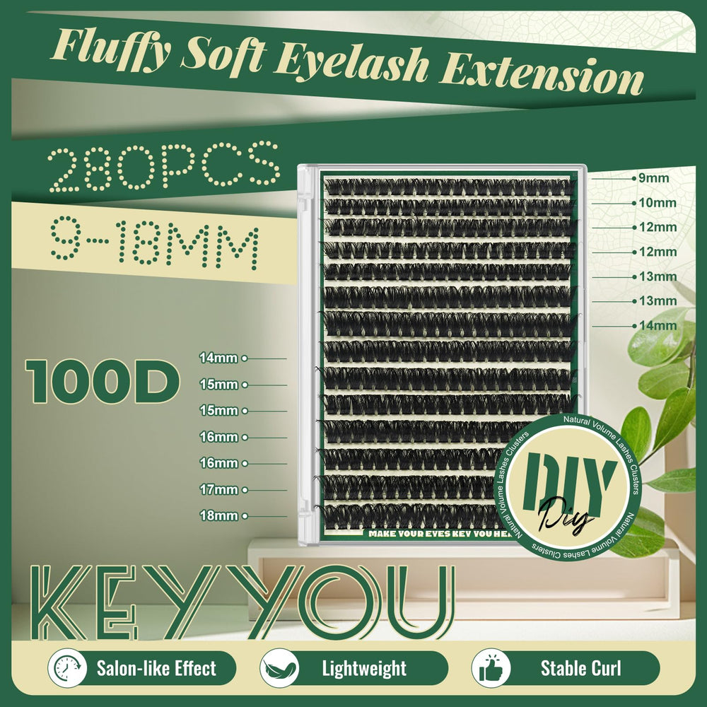 KEYYOU easy-remove clusters simplify daily makeup routines.