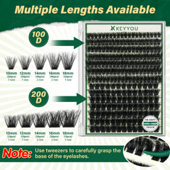 KEYYOU LASH clústeres con materiales importados para comodidad.