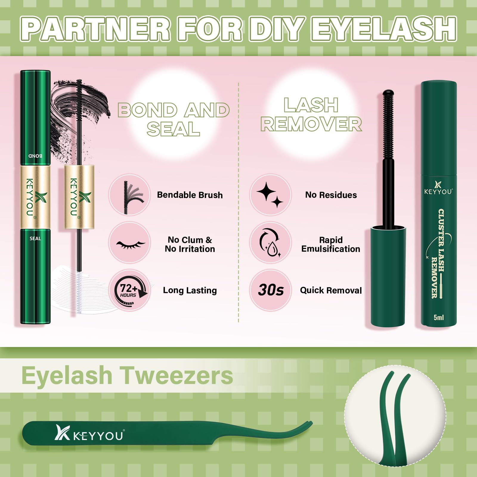 KEYYOU long-lasting glamour up to 72 hours for beach or night events.