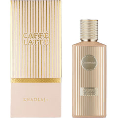 Khadlaj Caffe Latte: detalle de la tapa, aroma reconfortante para momentos especiales.