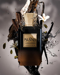 KHADLAJ Island Vanilla Dunes, empaque elegante, opción de regalo sofisticado para amante del lujo.