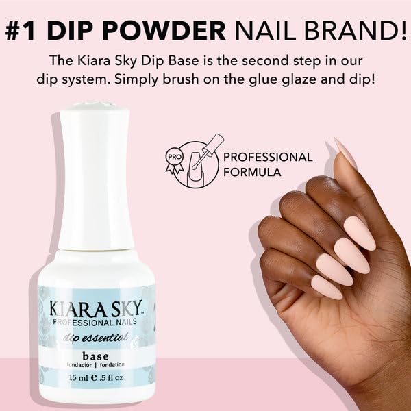 Base Kiara Sky Dip Paso Dos para aplicación precisa de manicura duradera
