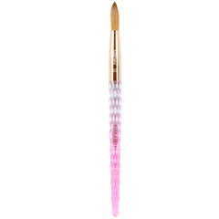 Cepillo acrílico Kiara Sky 12 rosado para aplicación suave y precisa.