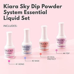 Kiara Sky Dip Capa Superior Brillo, acabado brillante y duradero.