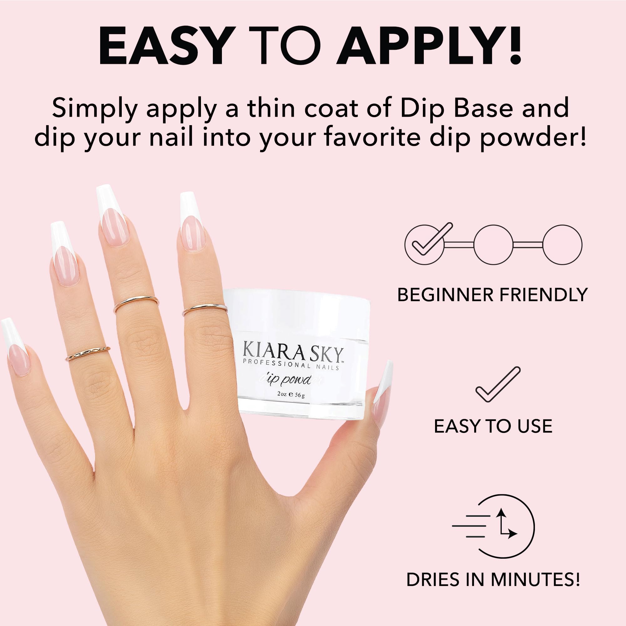 Kiara Sky, uso para encapsular decoraciones como flores secas o mylar en uñas con inmersión.