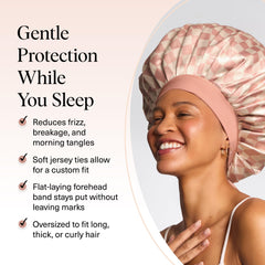 Kitsch XL bonete de satén para cabello rizado preserva rizos.