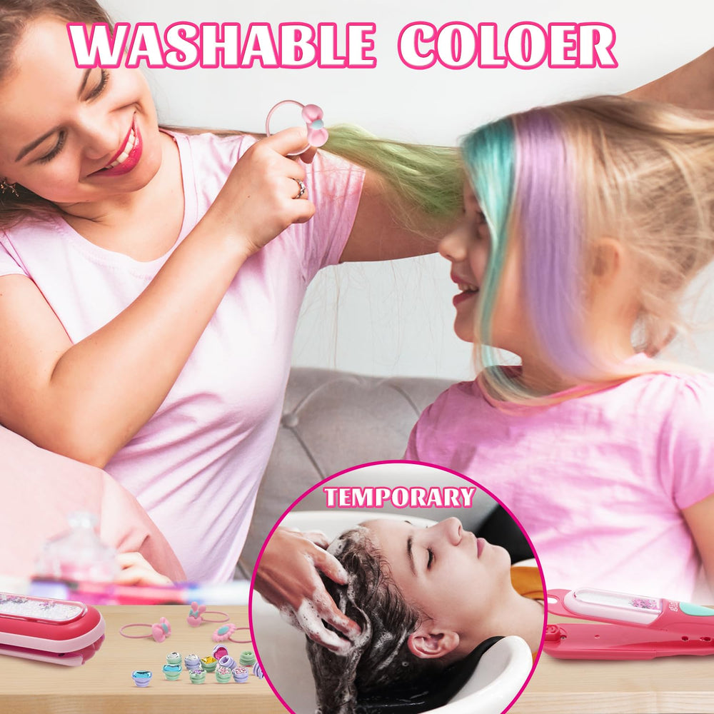 Kidzkube tiza para pelo temporal de seis colores, aplicación fácil