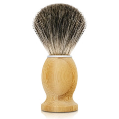 KIKC brocha de afeitar con cabeza de tejido natural tejon, suave y lista para uso diario.