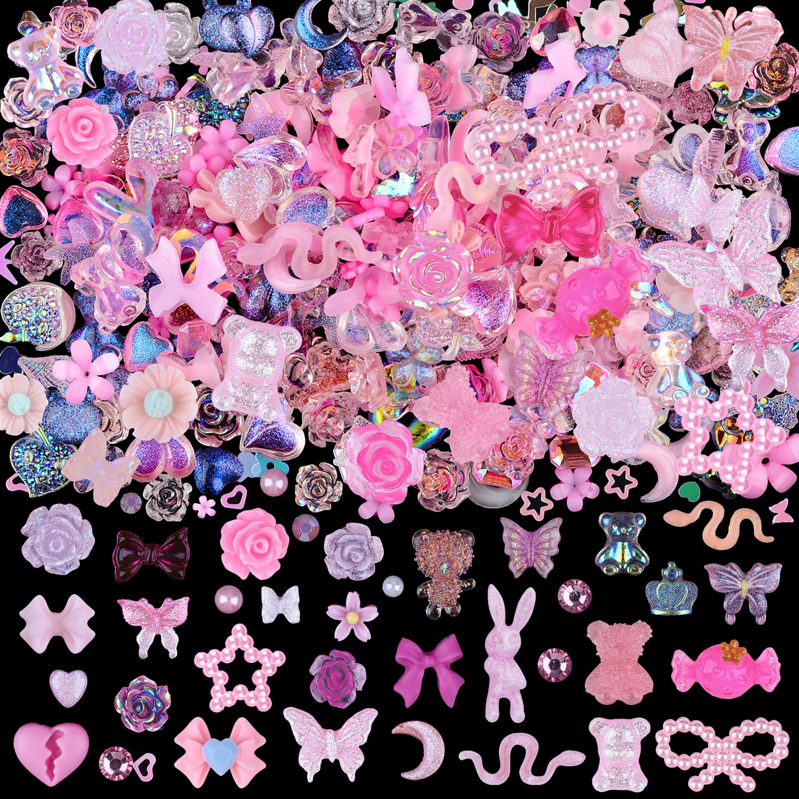 Kikonoke charms para uñas con conejo, decoración duradera