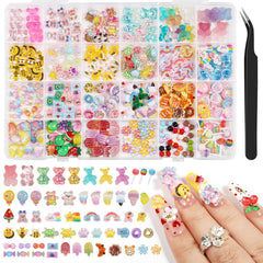 Kikonoke: paquete de charms para uñas con 300 piezas para crear diseños kawaii.