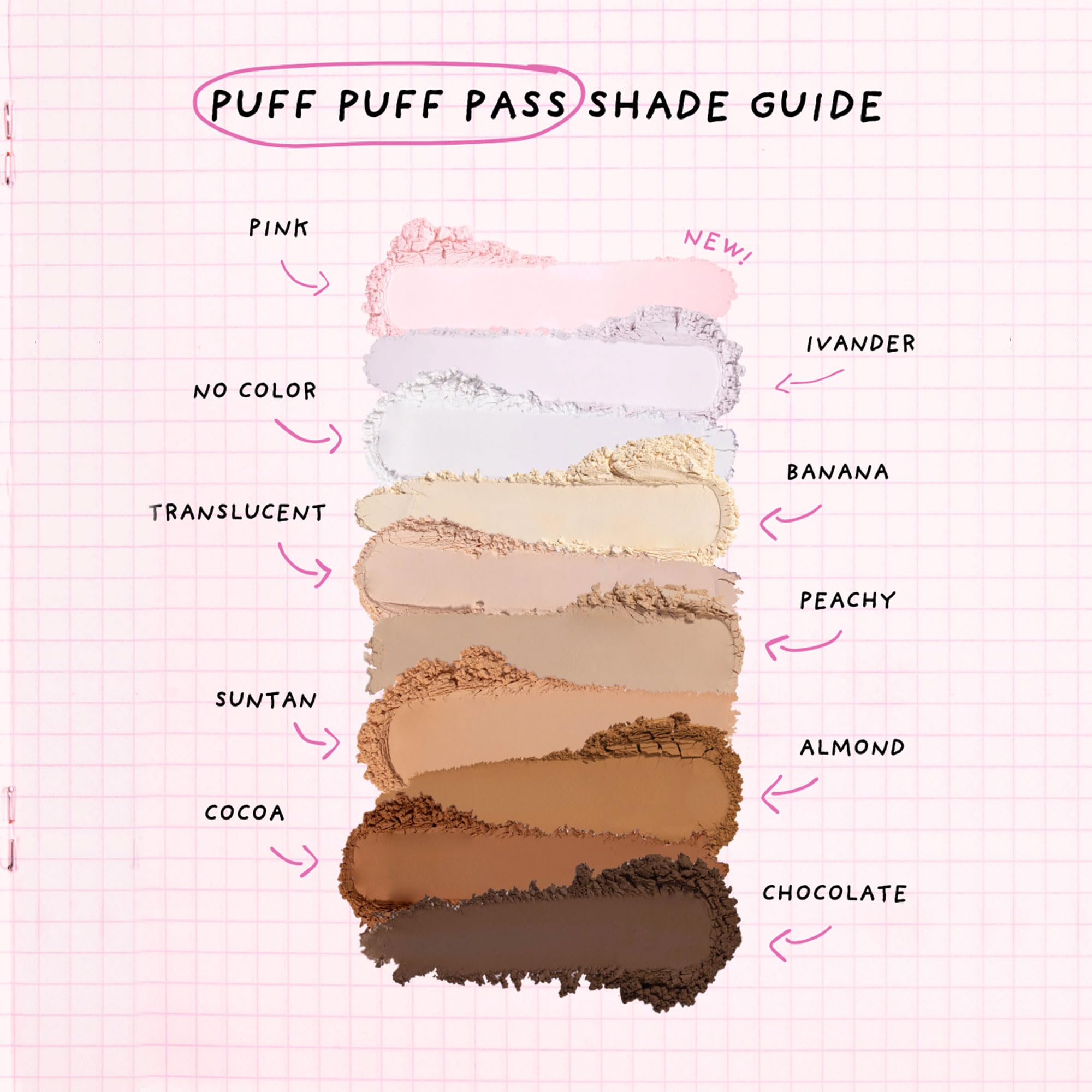 Kimchi Chic Compact with powder puff ready for on the go touch ups
