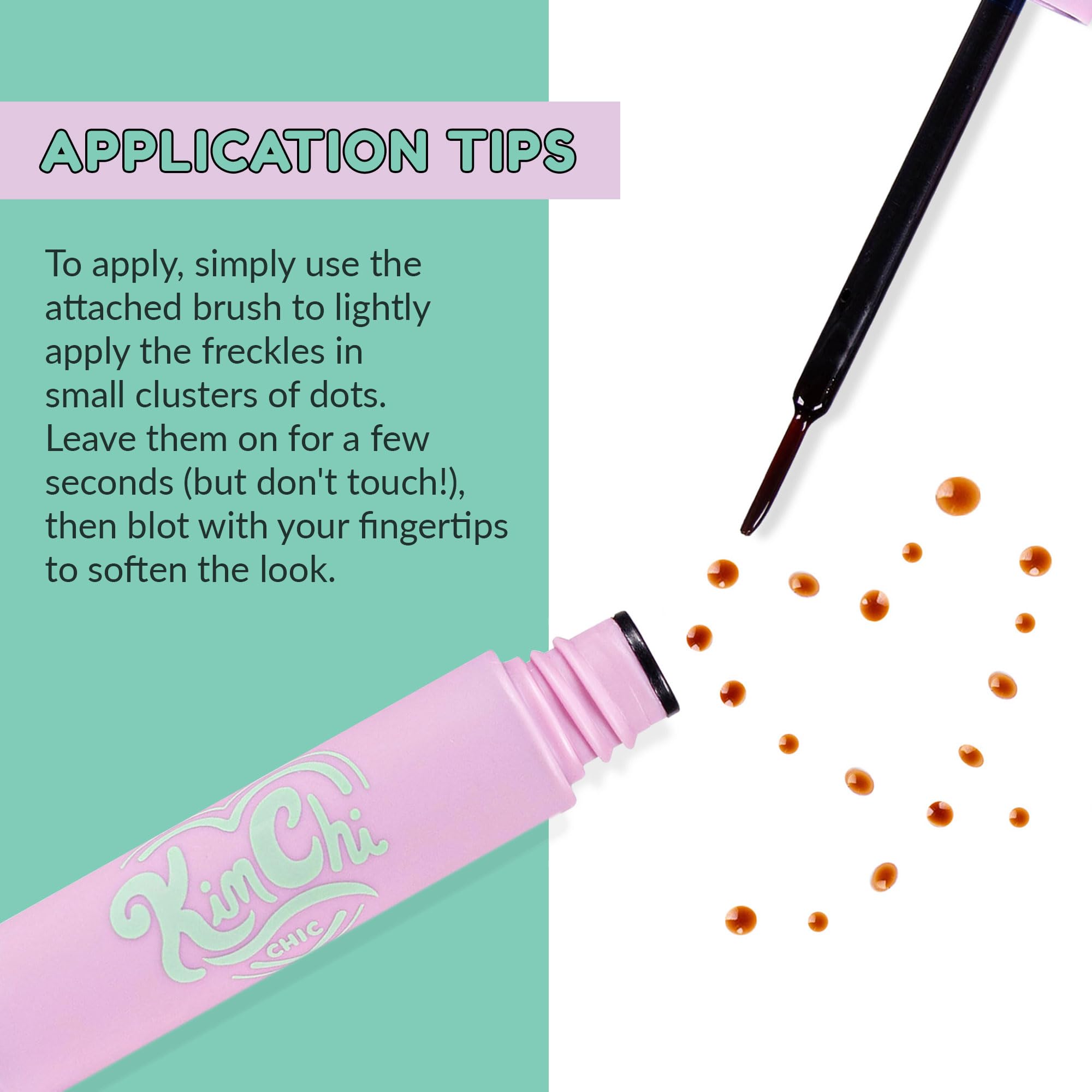 KimChiChic Candy Girl Fake Freckle Pen, sin transferencia para acabado limpio