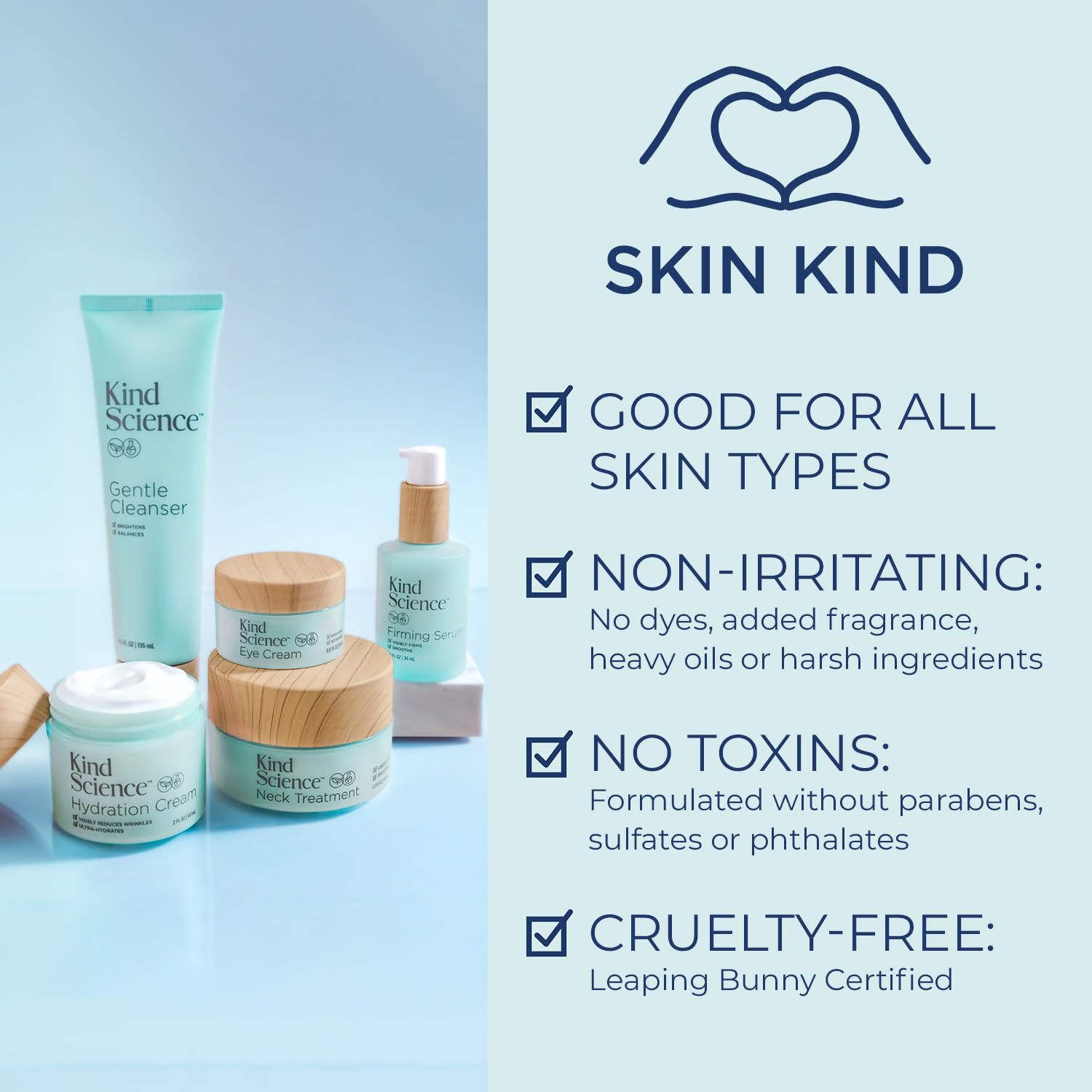 Aplicación nocturna de Kind Science Overnight Repair, revitaliza la piel al despertar