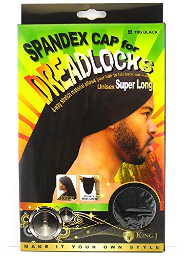 Gorro King.J para dreadlocks negro, mantiene el peinado y evita enredos durante el día.