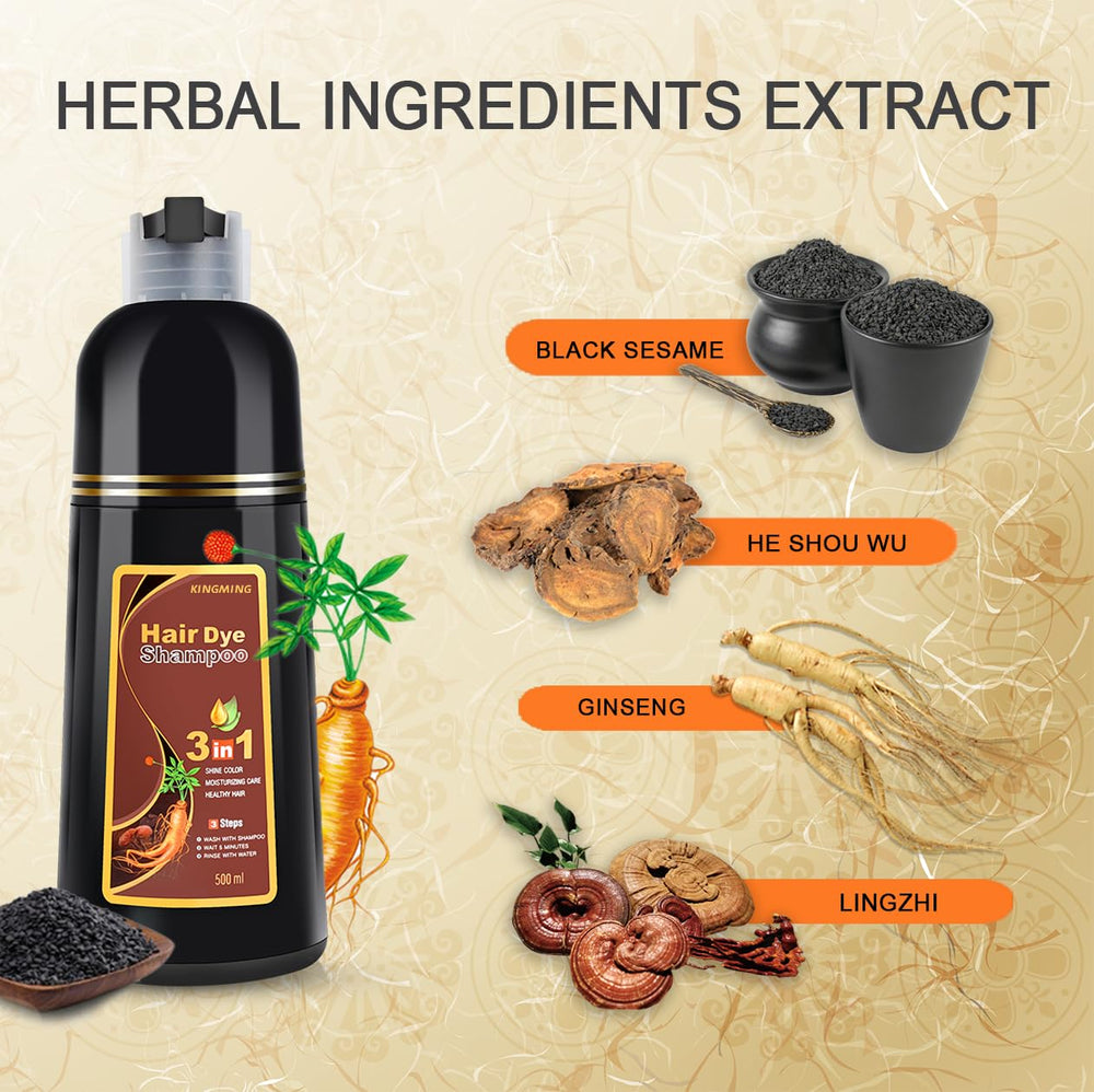 KINGMING Champú Color Canas Oscuro: cabello seco para mejores resultados