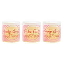 Kinky Curly Original Curling Custard, bote 8 oz, definición suave para rizos.