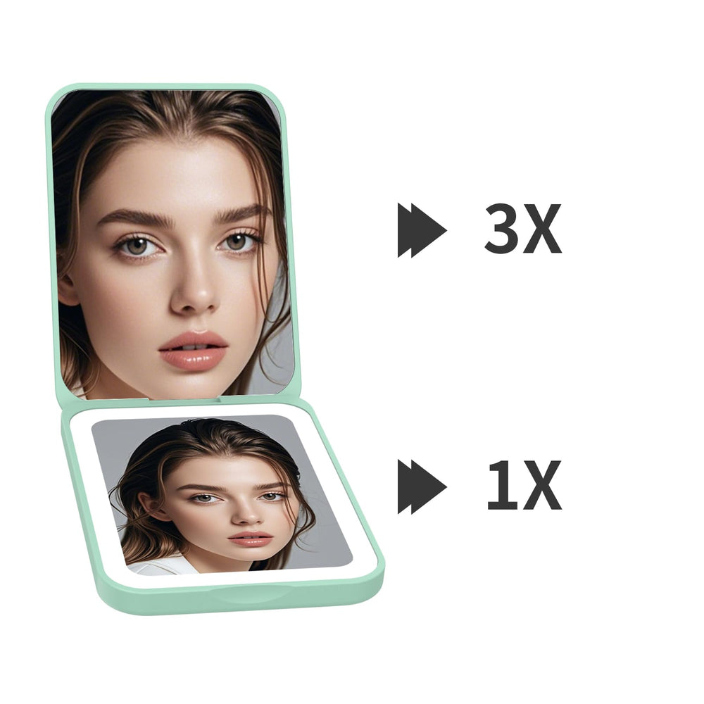 Espejo plegable de diseño compacto para bolsos.