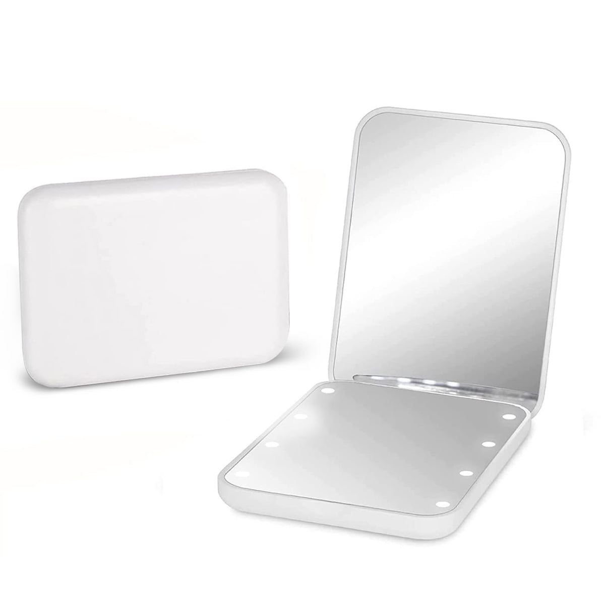 Kintion-espejo-bolsillo 1X/3X con luz para retoques rápidos en cualquier lugar.