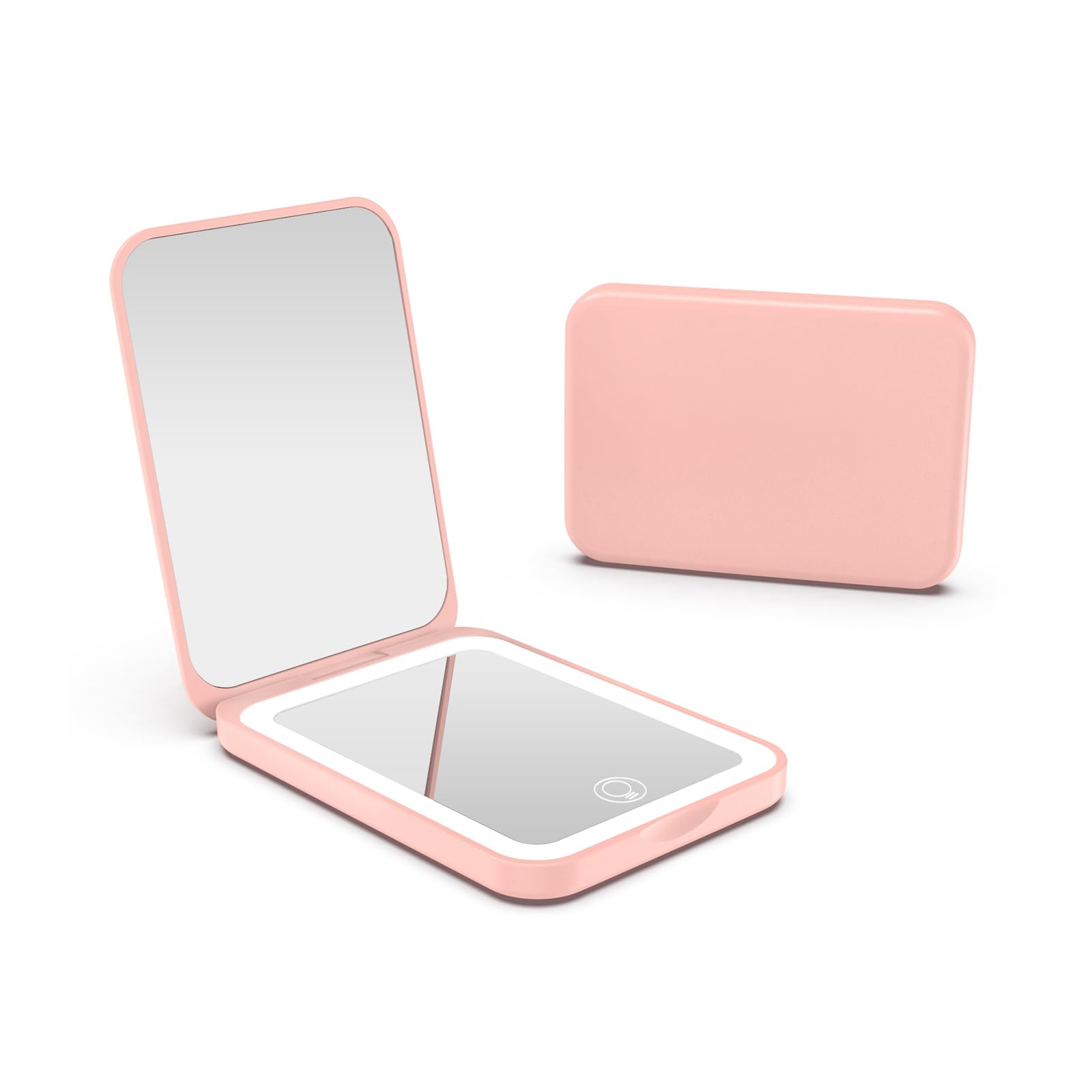 Kintion Espejo de Bolsillo Rosa, vista frontal compacto para retoques rápidos