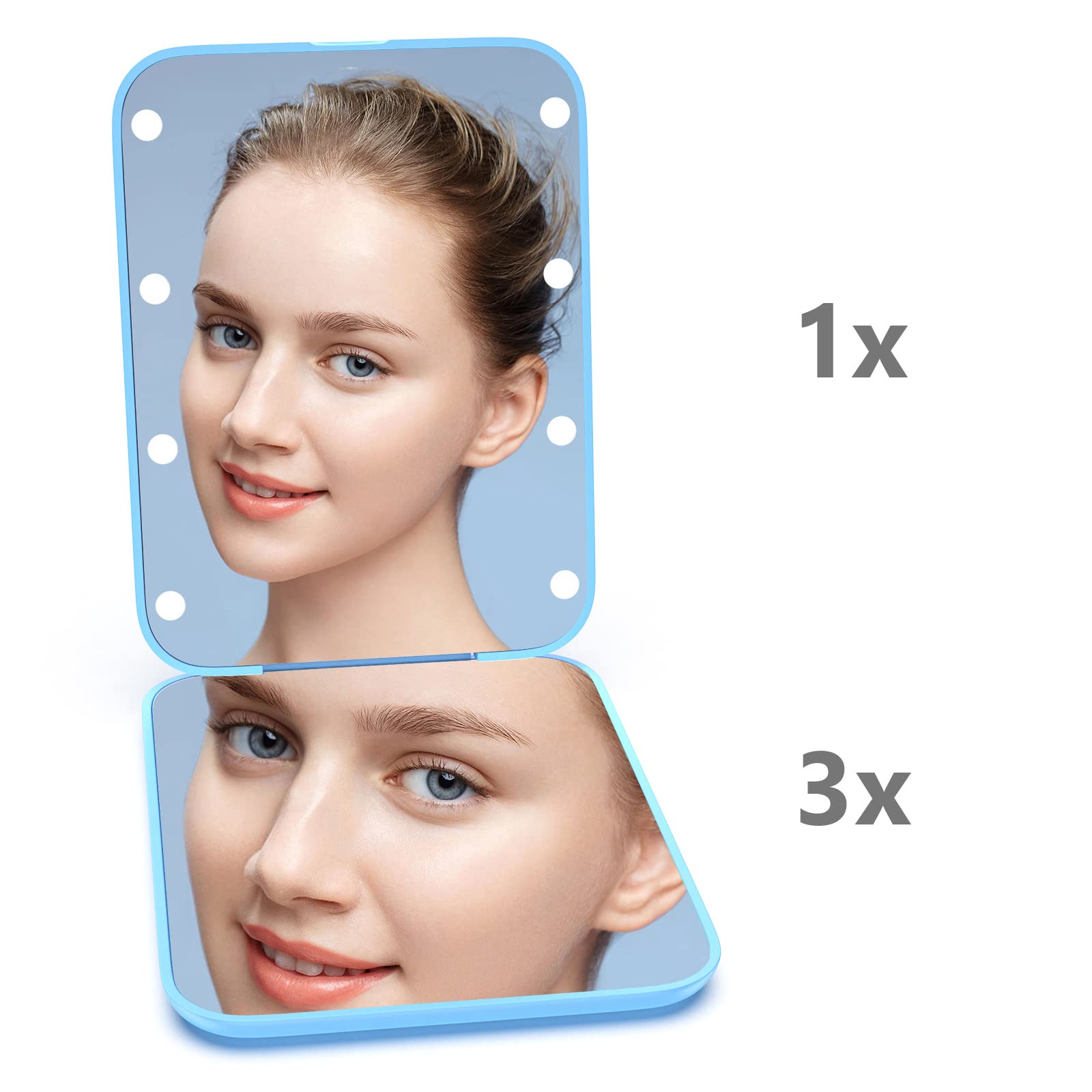 Magnificación 3x de Kintion para ver detalles faciales con comodidad