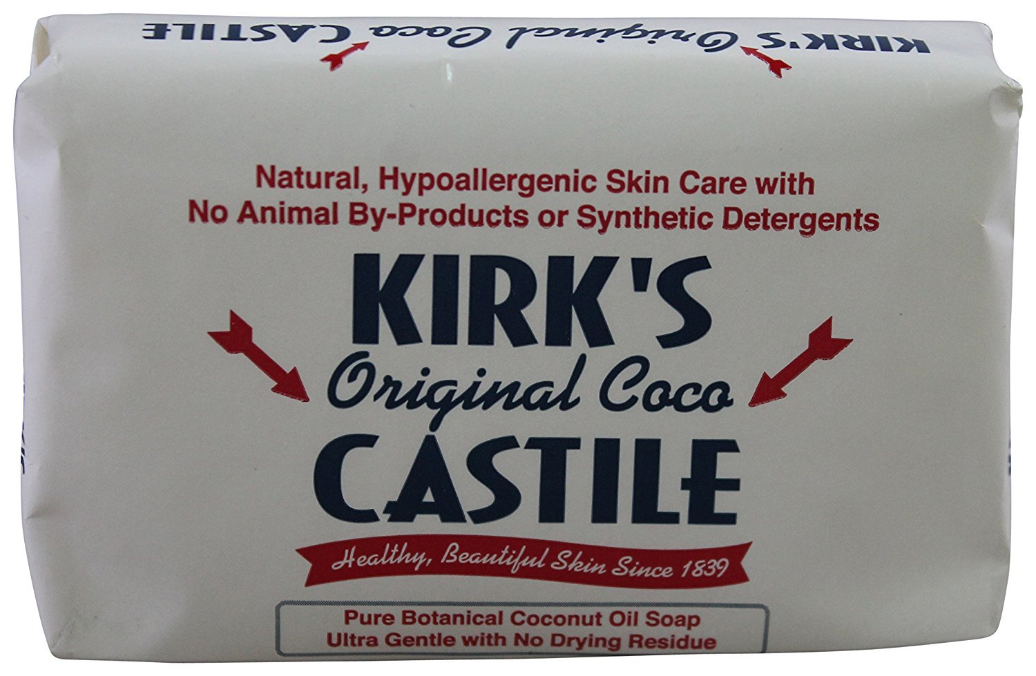 Kirk's jabón de Castilla original coco, barras paquete 12 para uso diario suave