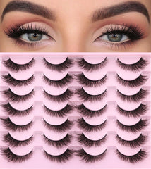 Kiromiro Pestañas natural 6D Fox Eye, volumen suave para look diario