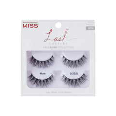 KISS Faux Mink Muse 14mm doble pack para looks naturales y duraderos
