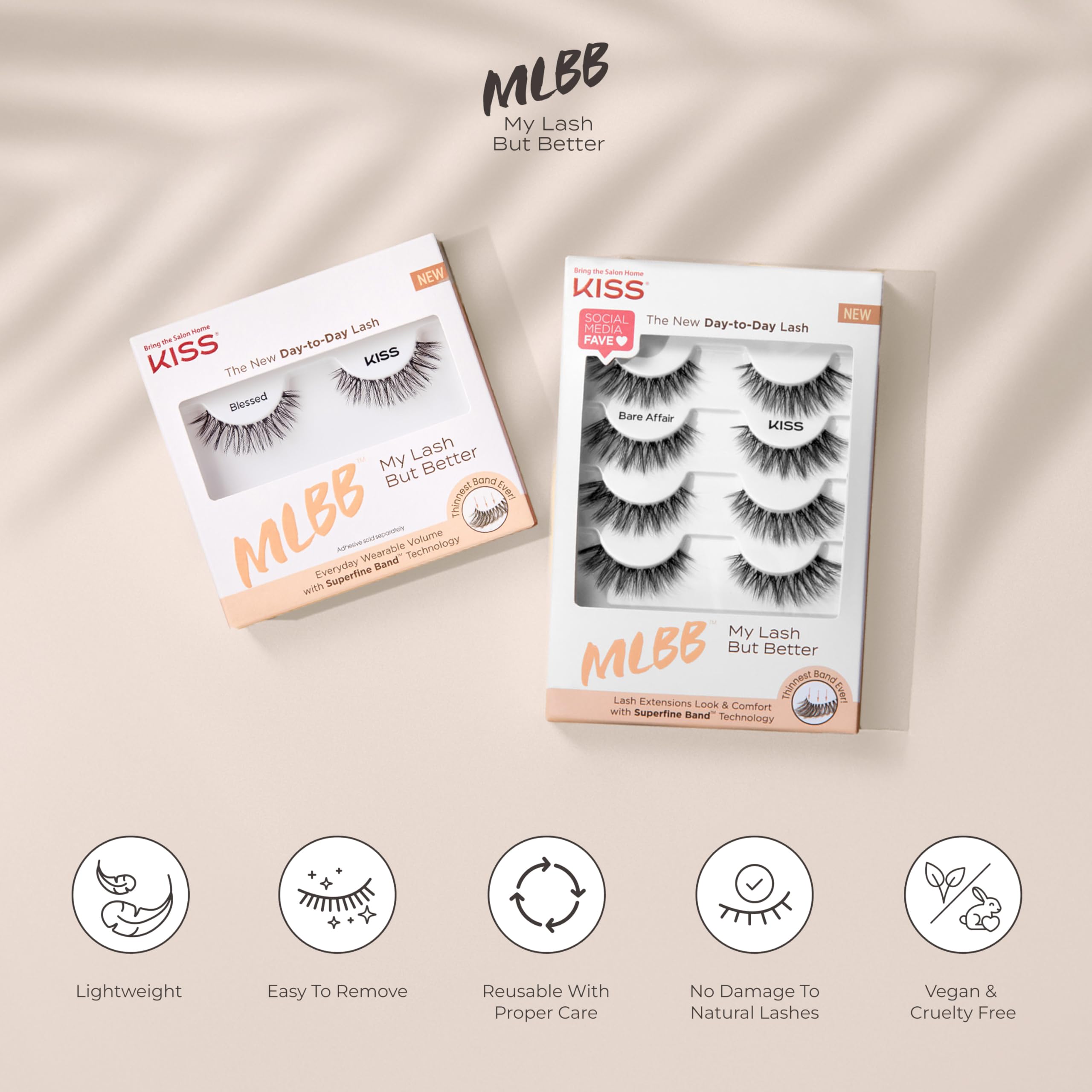 KISS Mis Lash All Mine, aplicación fácil gracias a la banda fina.