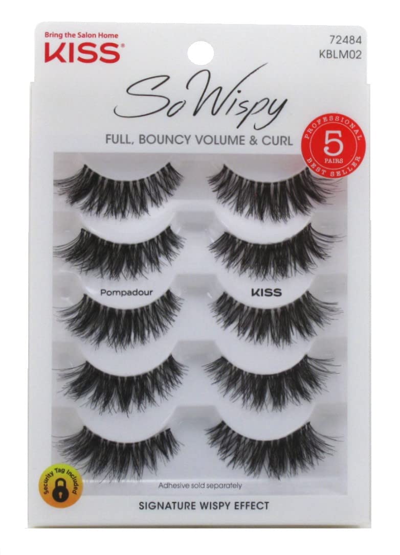 Kiss So Wispy Pompadour pestanas con volumen suave para uso diario