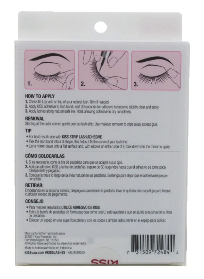 Kiss So Wispy Pompadour pestanas con efecto desflecado para aspecto natural