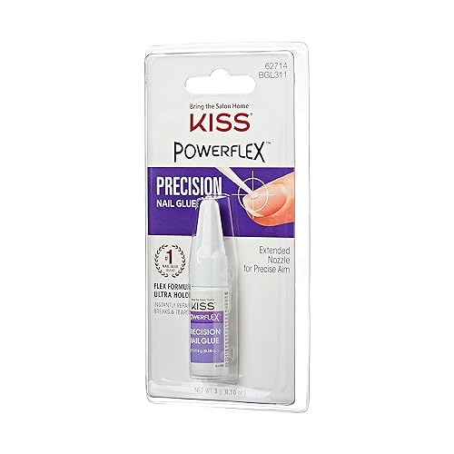 KISS Powerflex, adhesión instantánea para uñas, ideal para retoques rápidos.