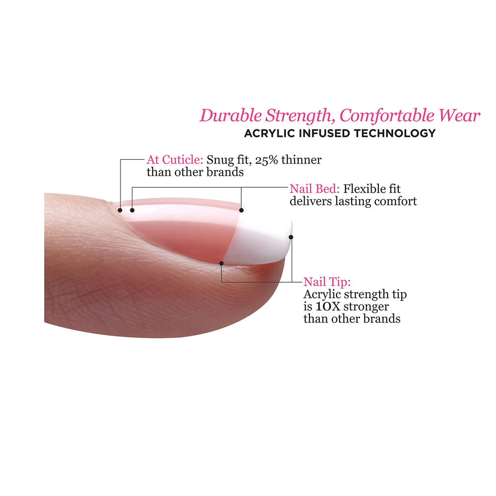 KISS Pack dos unidades de uñas acrílicas francesas