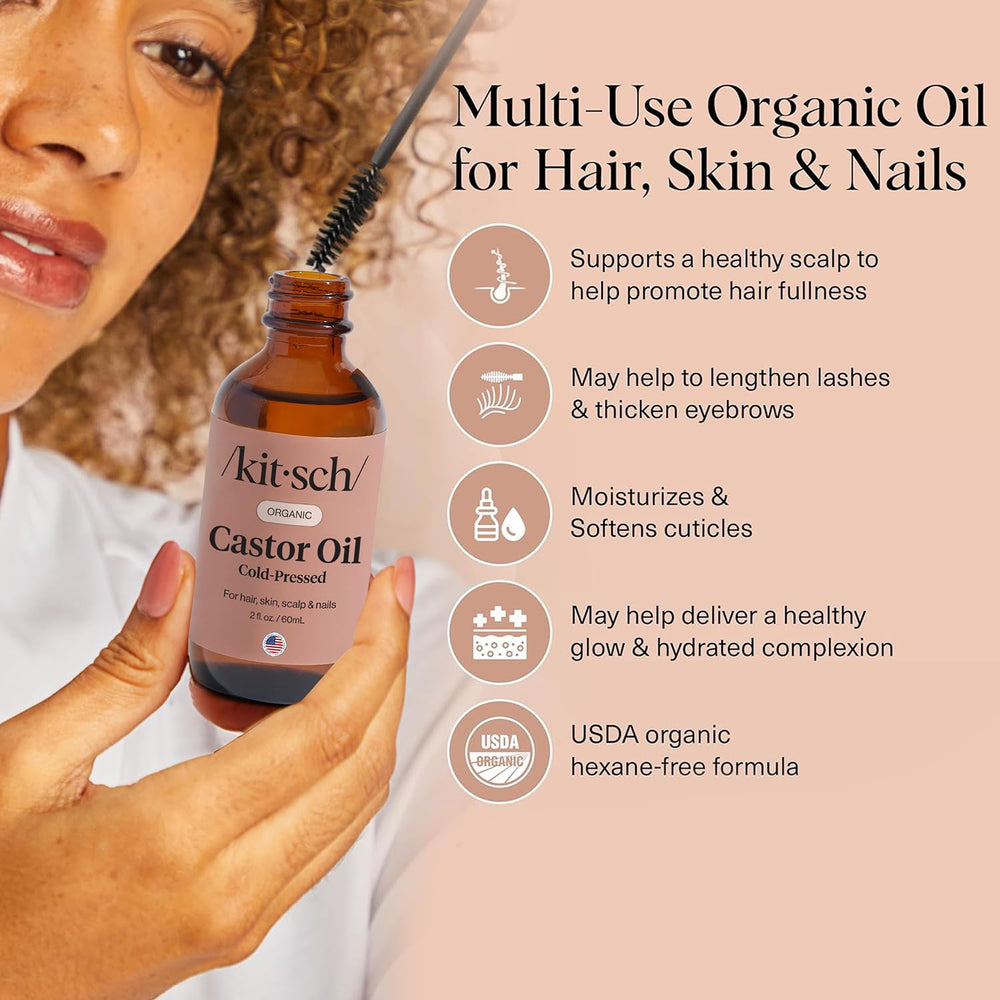 Hidratación de piel, uñas y cutículas con aceite de ricino.
