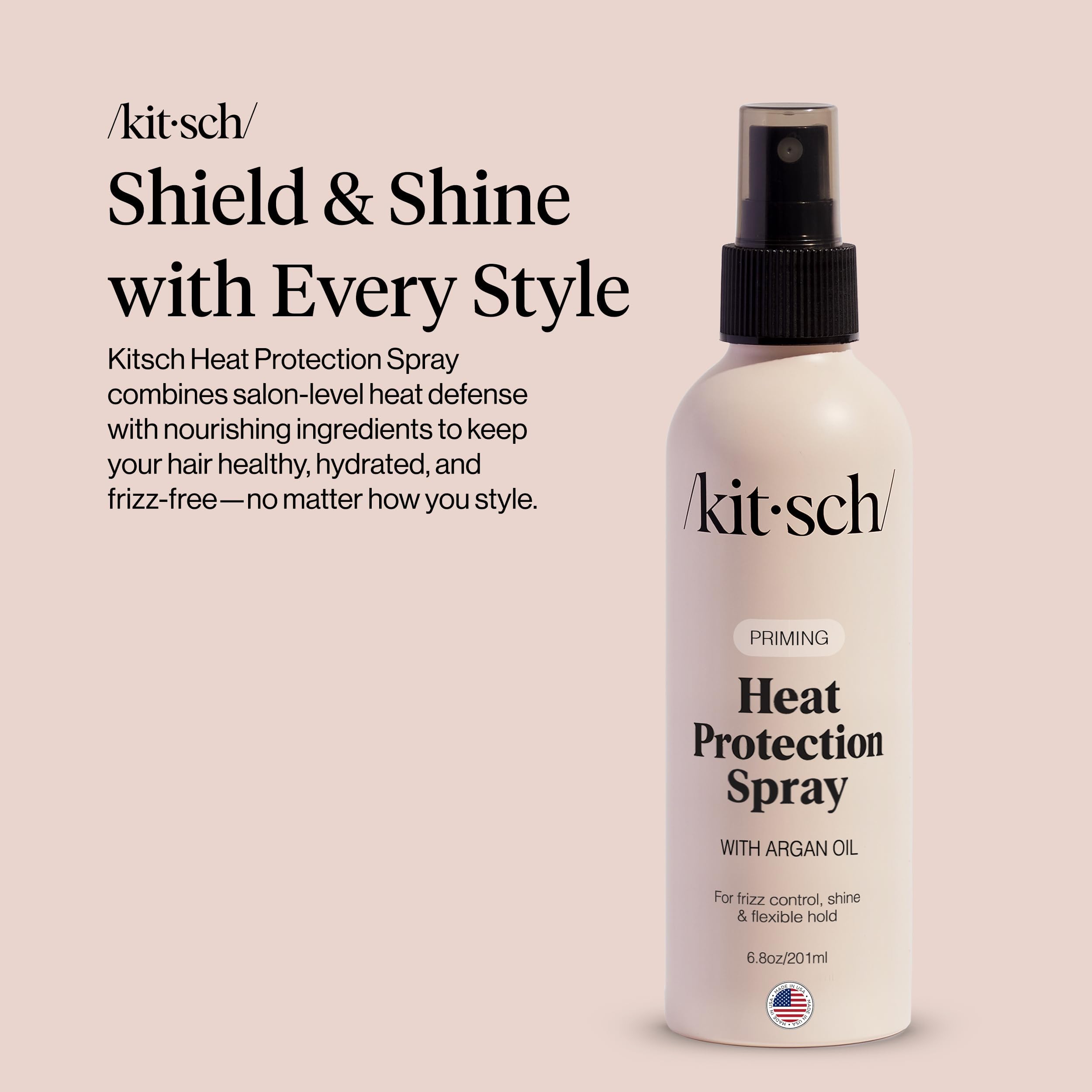 Kitsch Brillo ligero con argán para cabello suave y sedoso.