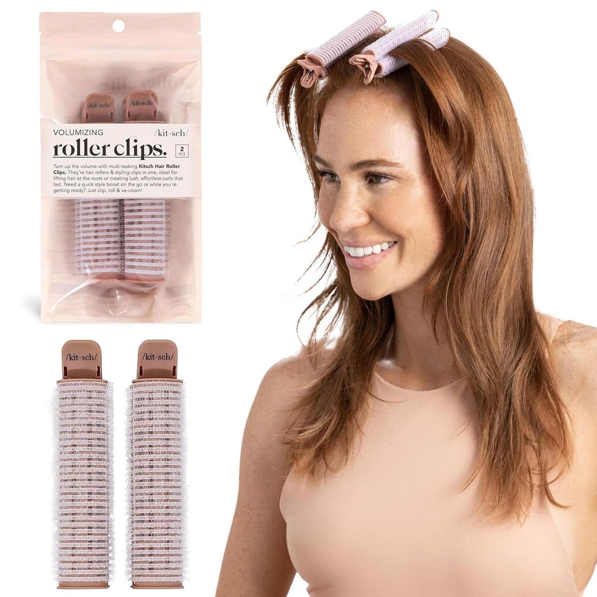 Kitsch Clips: volumen en la raíz para cuerpo duradero sin calor.