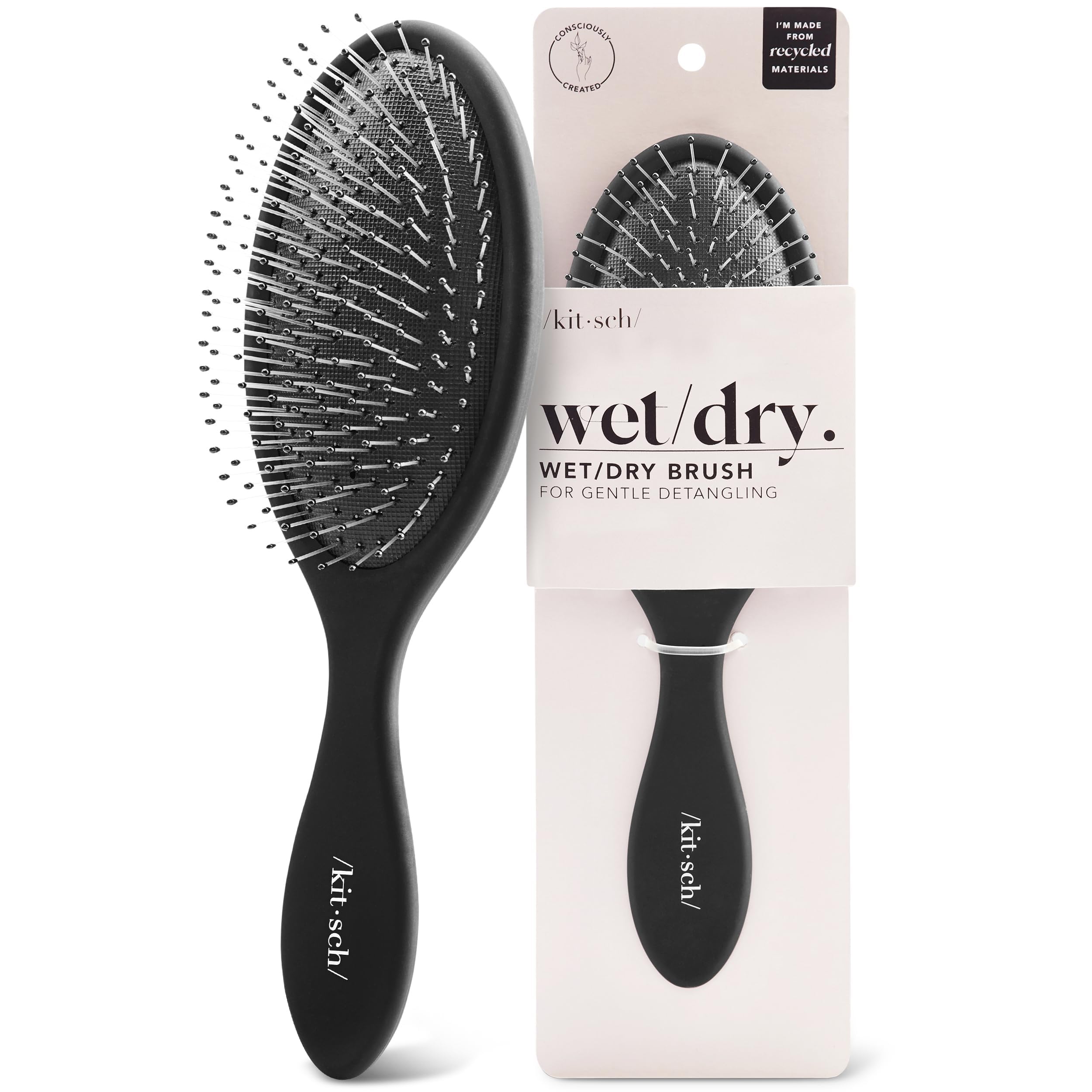 Kitsch Desenredador para cabello mojado o seco, desenreda sin tirar.
