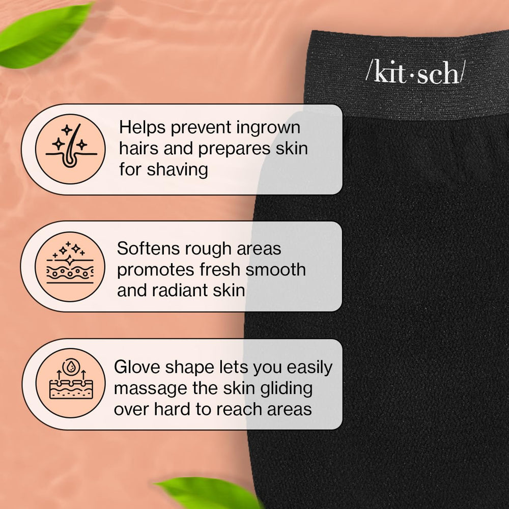 Guante exfoliante Kitsch exfoliación profunda para el cuerpo, ayuda a eliminar piel muerta.