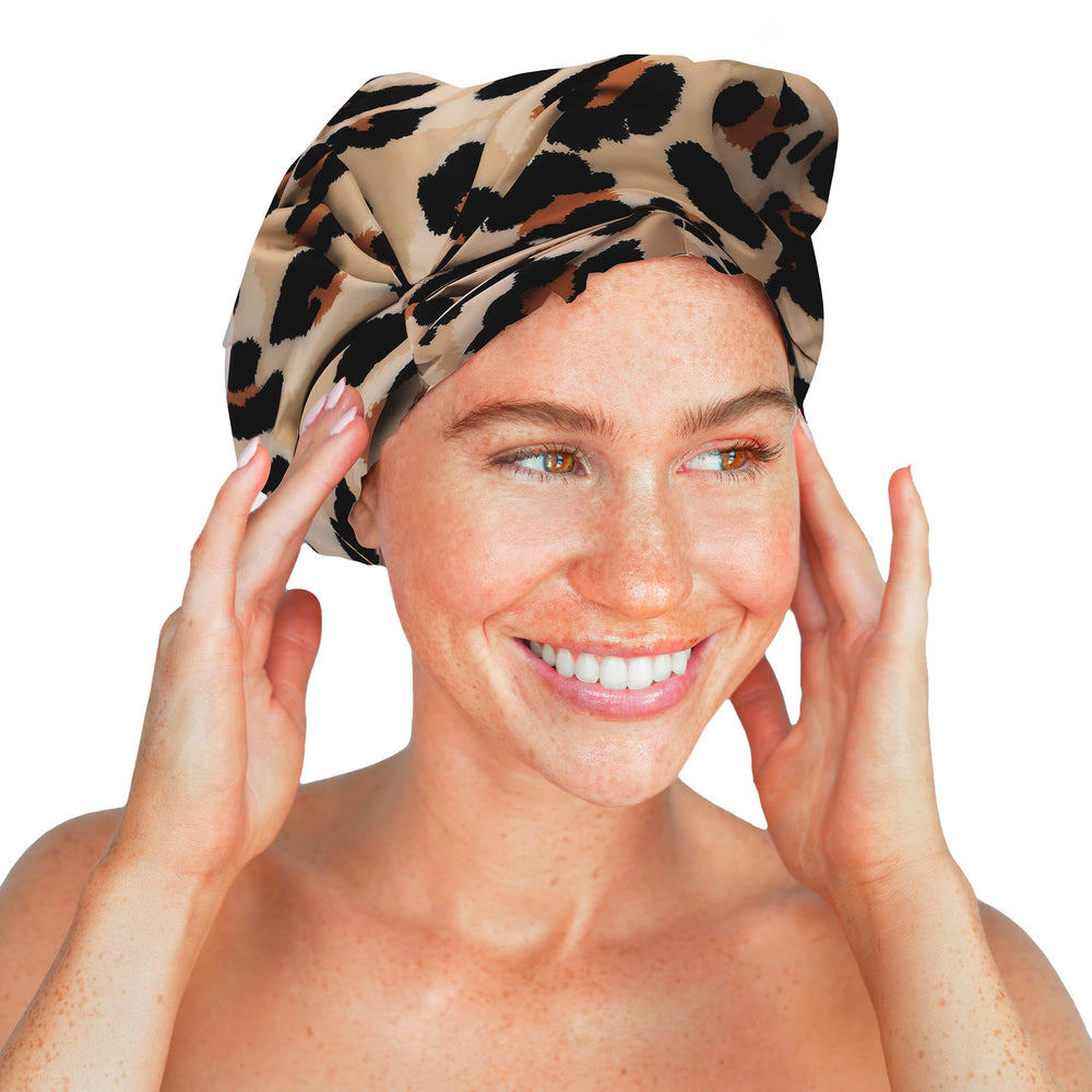 Gorro de ducha Kitsch Leopardo, regalo práctico para practicidad con estilo.